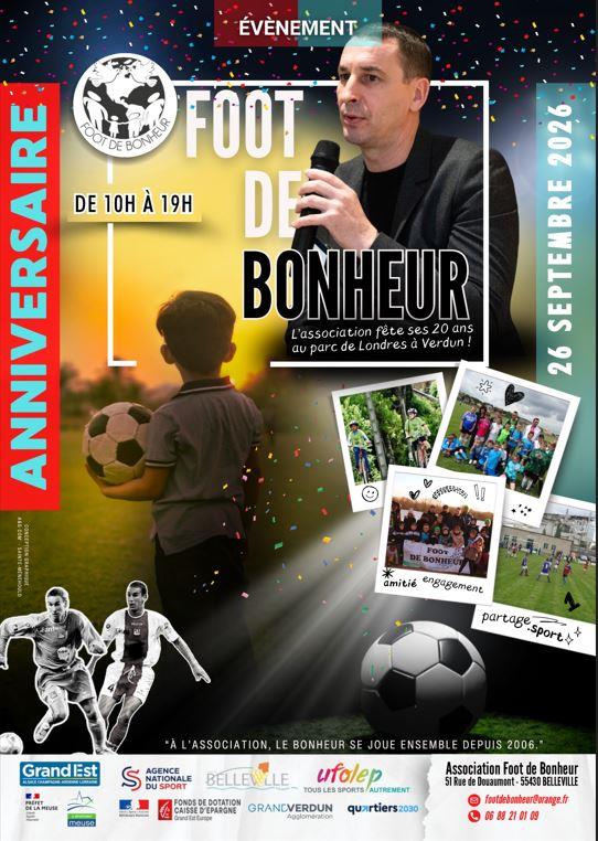 Les 20 ans de l&rsquo;association Foot de Bonheur Stade du Parc de Londres Verdun