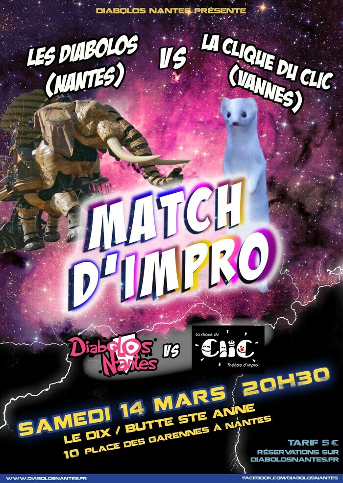 Les Diabolos Nantes : 23 ans de théâtre d'impro ! Le DIX (Maison de quartier)