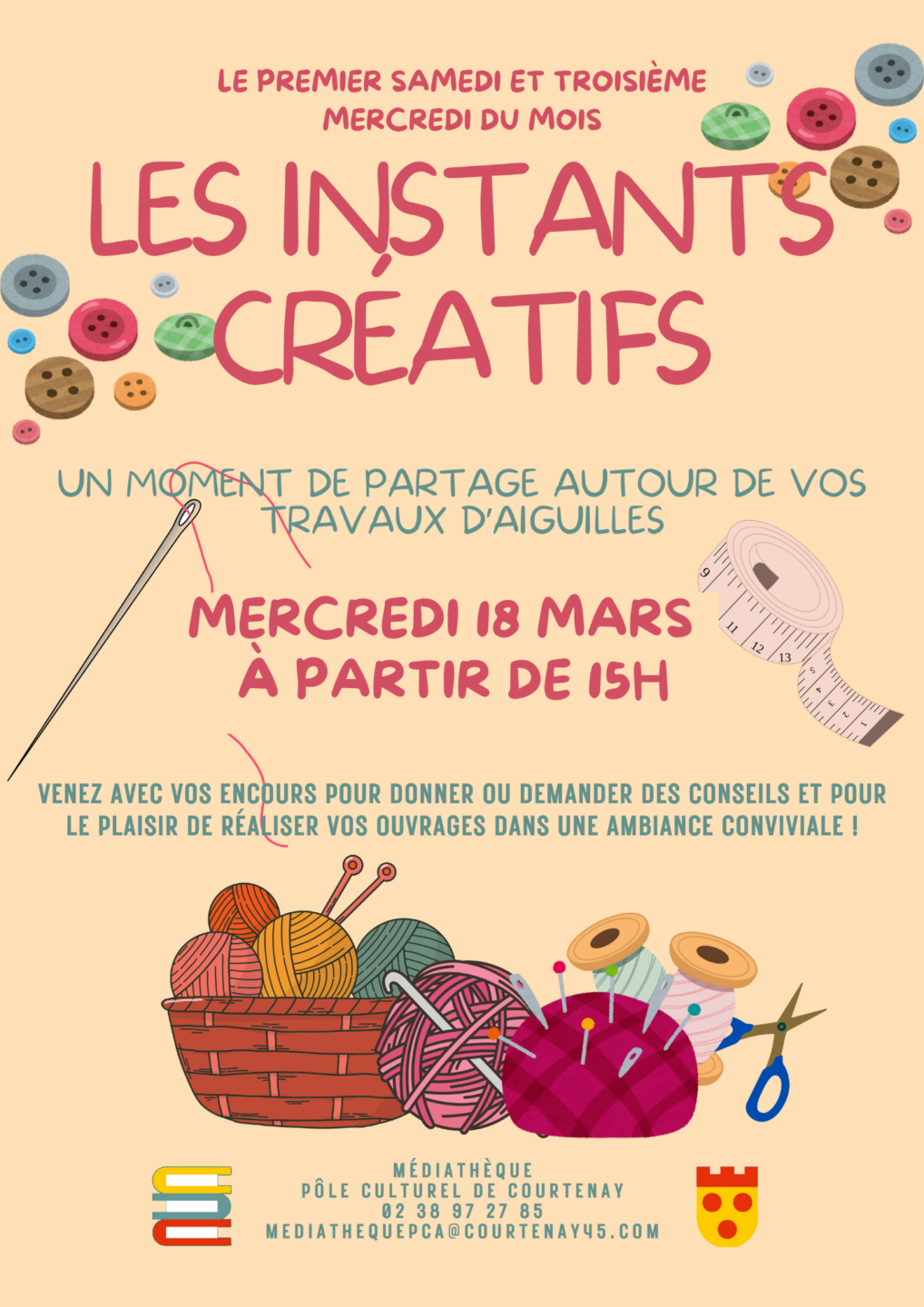 Les instants créatifs 25 Place Honoré Combe Courtenay 2026-03-18