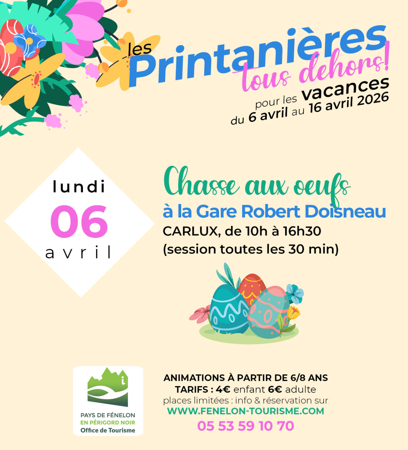 Les Printanières 2026 Chasse aux oeufs à la Gare Robert Doisneau 650 Route de la Dordogne Carlux 2026-04-06
