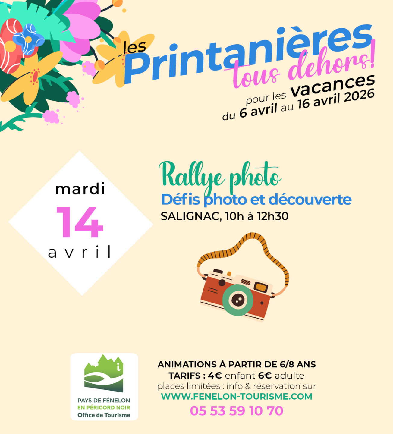 Les Printanières 2026 Rallye Photo à Salignac Office de tourisme du Pays de Fénelon Salignac-Eyvigues 2026-04-14