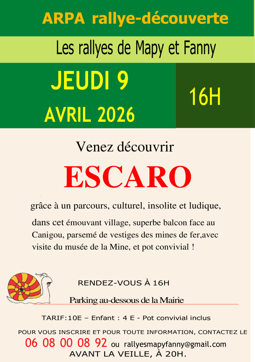 LES RALLYES DE MAPY ET FANNY  Escaro 2026-04-09
