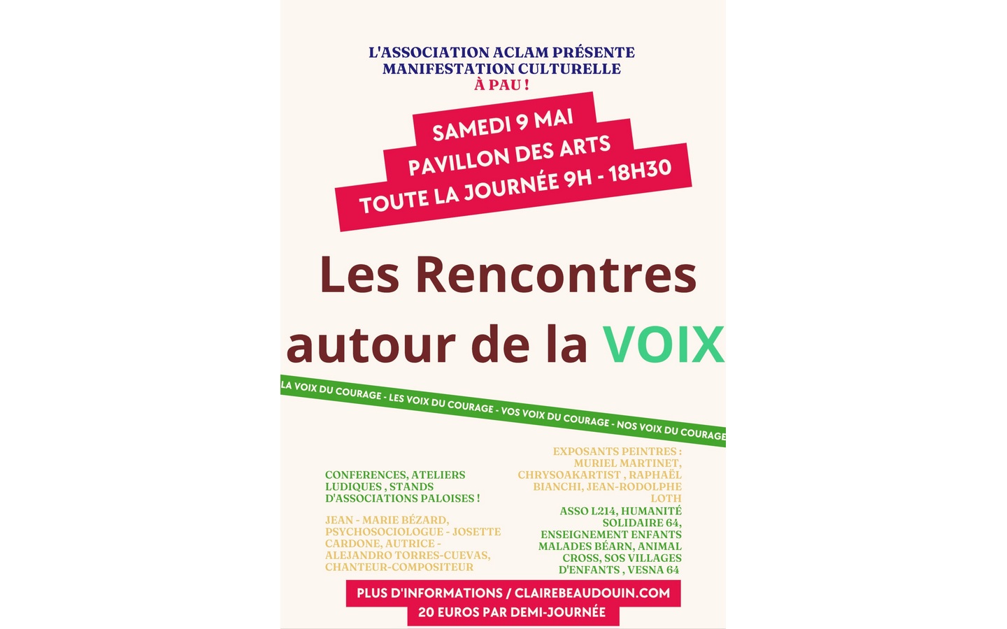 Les rencontres autour de la voix Pavillon des arts Pau 2026-05-09