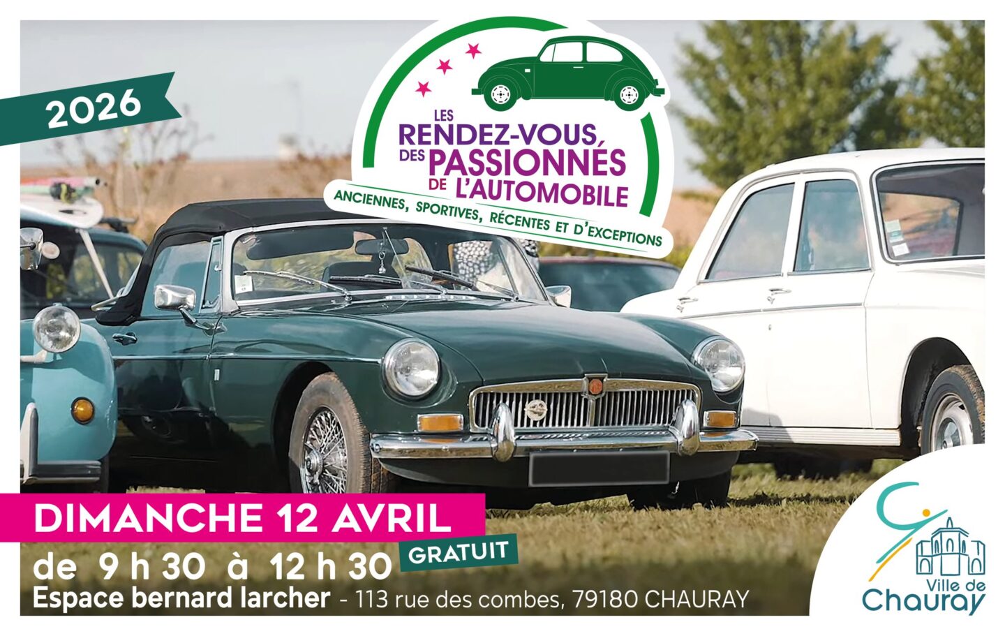 Les rendez-vous des passionnés de l’automobile à Chauray 134 Rue des Combes Chauray 2026-04-12