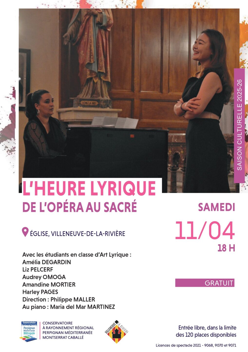 L'HEURE LYRIQUE DE L'OPÉRA AU SACRÉ 10 Rue du Casteil Villeneuve-la-Rivière 2026-04-11