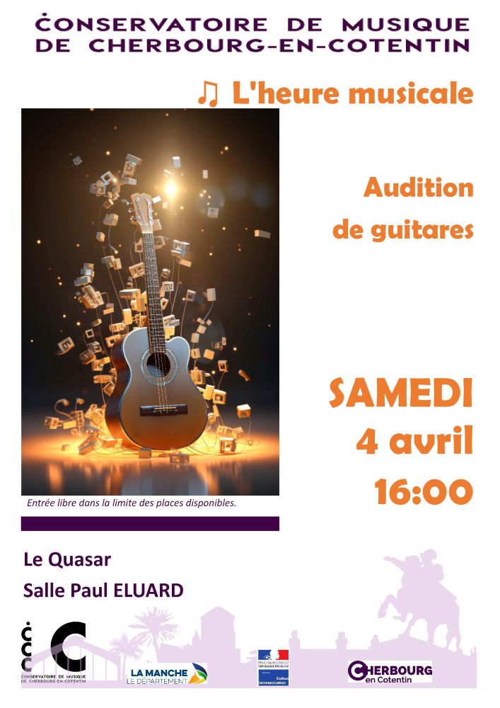 L'heure musicale Audition guitares Cherbourg-Octeville Cherbourg-en-Cotentin 2026-04-04