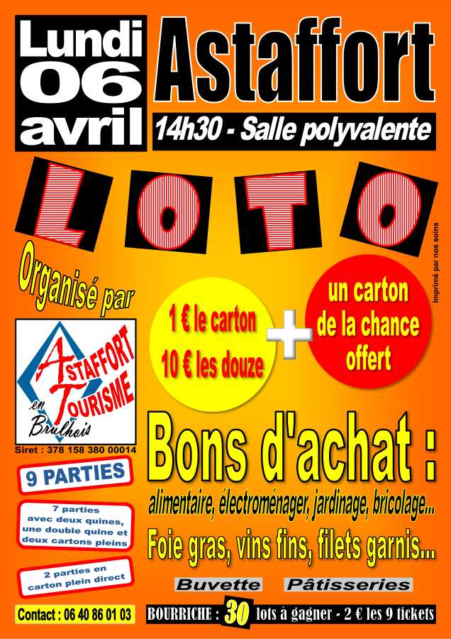 Loto à Astaffort 9 Place de la Nation Astaffort 2026-04-06