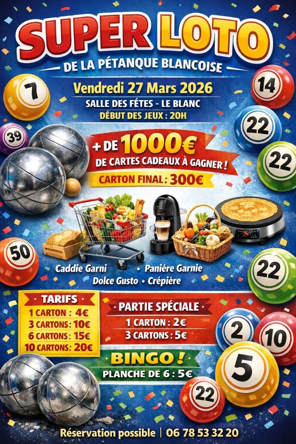 Loto Salle des Fêtes Le Blanc 2026-03-27