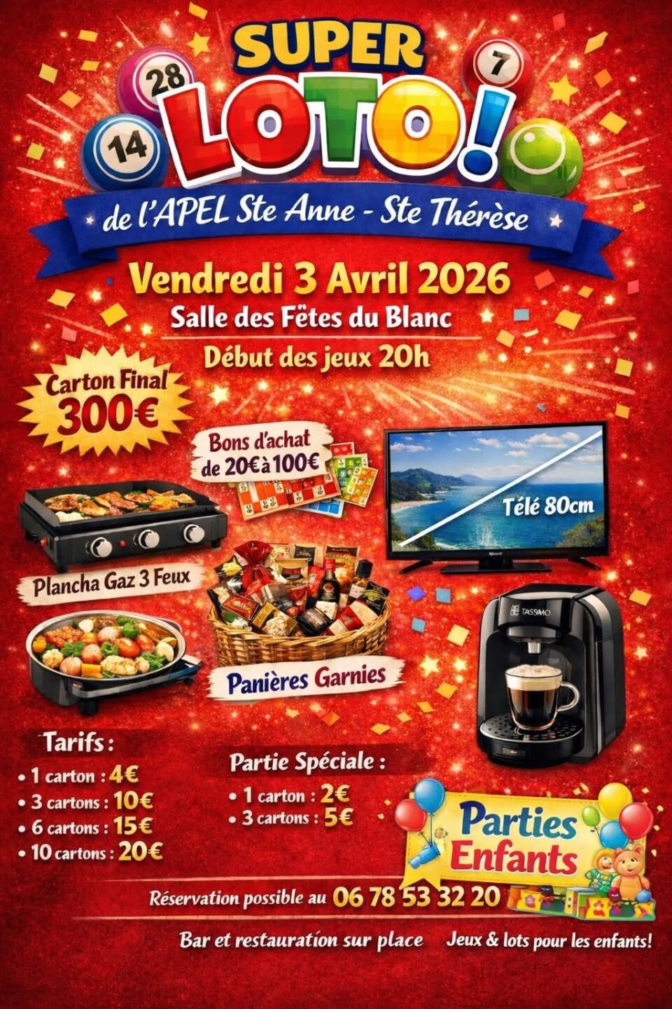 Loto Salle des Fêtes Le Blanc 2026-04-03