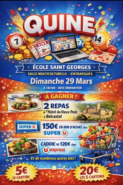 Loto-quine de l'école St Georges Salle multiculturelle Entraygues-sur-Truyère 2026-03-29