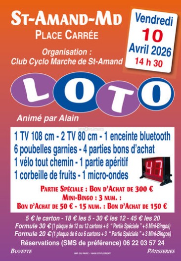 Loto Place de la République Saint-Amand-Montrond 2026-04-10
