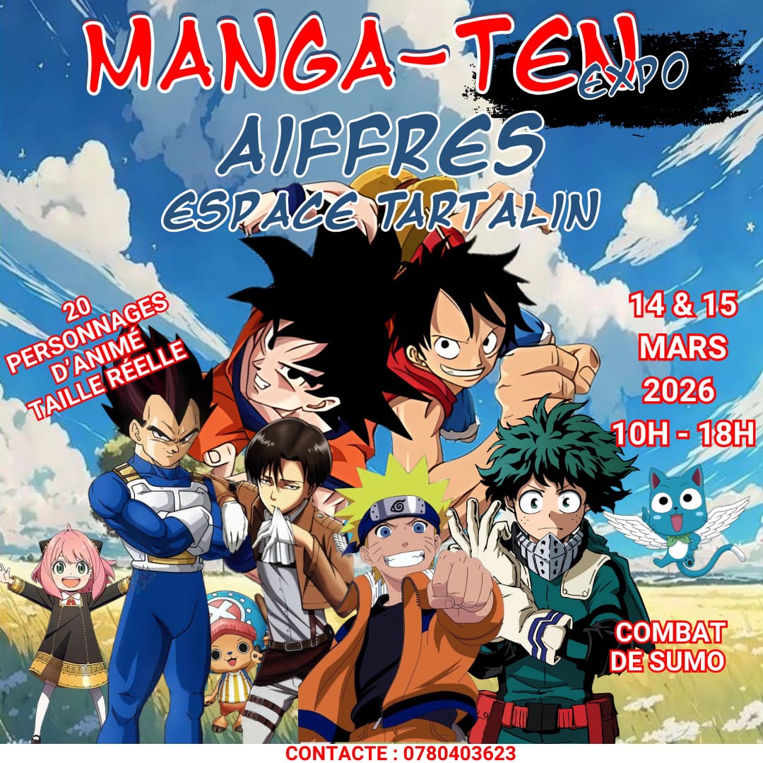 Manga Ten expo à Aiffres 435 Rue de l'Église Aiffres 2026-03-14