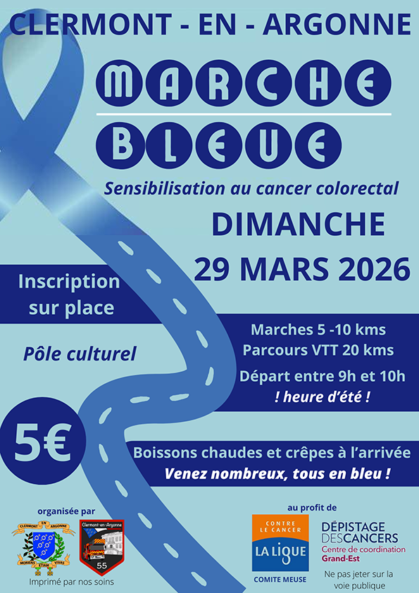 Marche bleue 11 rue des Déportés Clermont-en-Argonne 2026-03-29