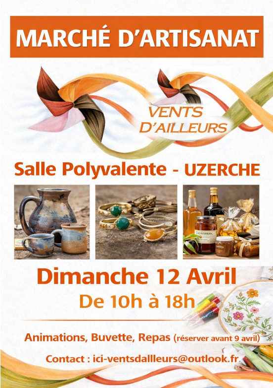 Marché d'artisanat Salle polyvalente Uzerche 2026-04-12