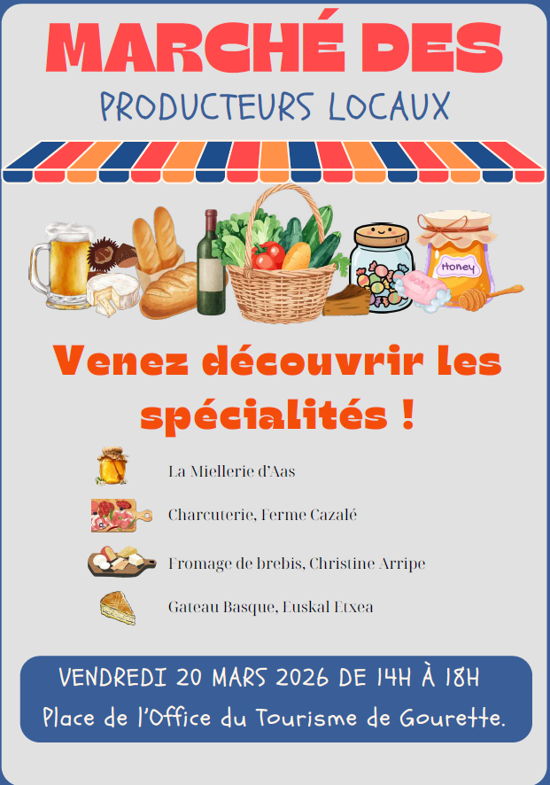 Marché des producteurs d'hiver Parvis de la Maison de Gourette Eaux-Bonnes 2026-03-20