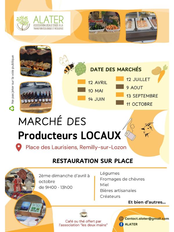 Marché > Producteurs locaux Place des Laurisiens Remilly Les Marais 2026-04-12