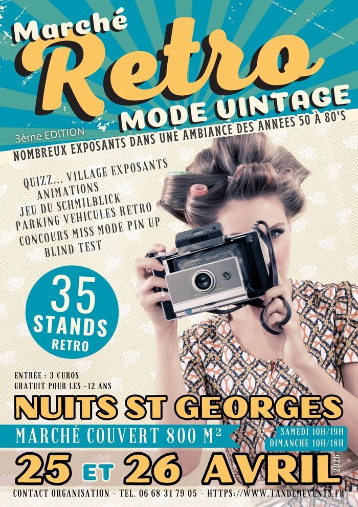 Marché rétro & mode vintage Marché couvert rue Thurot Nuits-Saint-Georges