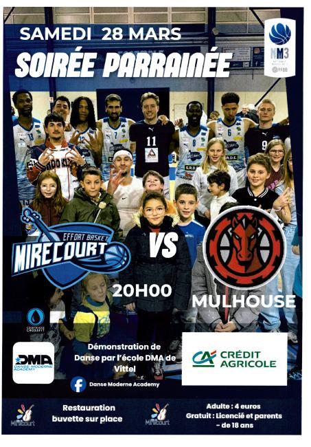 Match de Basket NM3 Soirée parrainée Effort Basket Mirecourt contre Mulhouse 62 Rue Bonn-Beuel Mirecourt 2026-03-28
