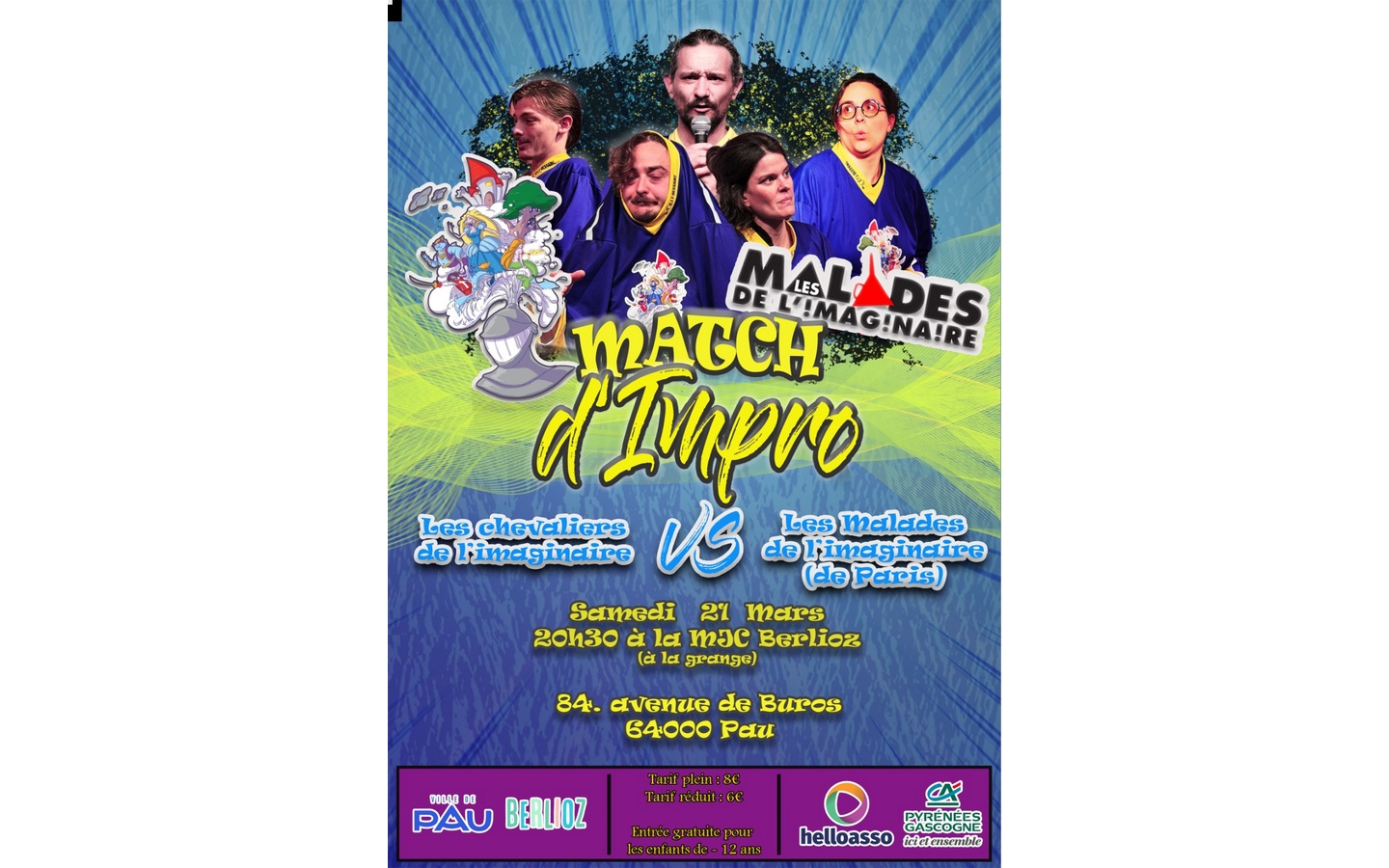 MATCH DE THEATRE D'IMPROVISATION 84 Avenue de Buros Pau 2026-03-21