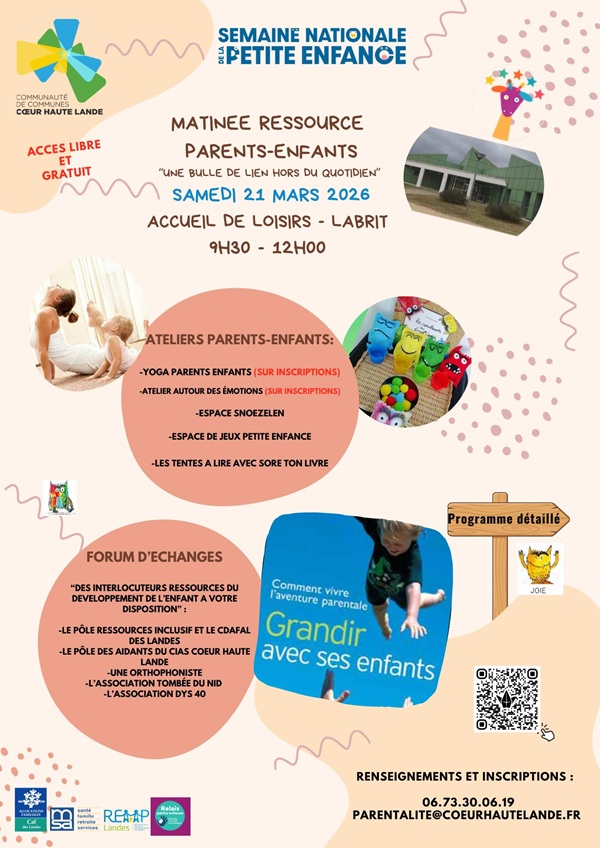 Matinée ressources parents enfants ALSH LABRIT Labrit 2026-03-21