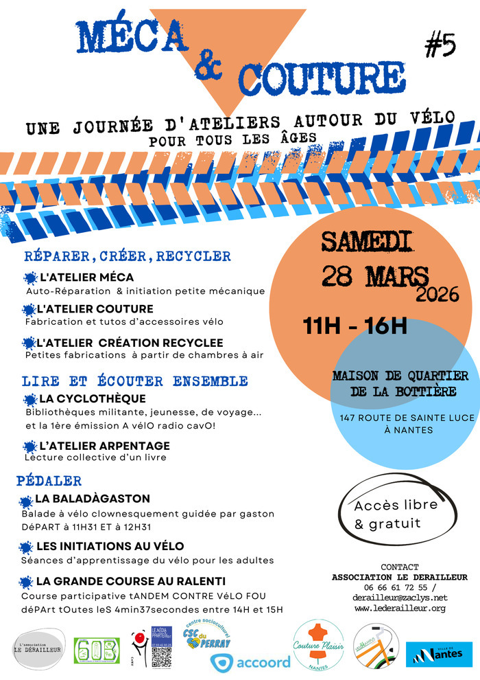 Méca & Couture #5 Le Pavillon maison de quartier Bottière