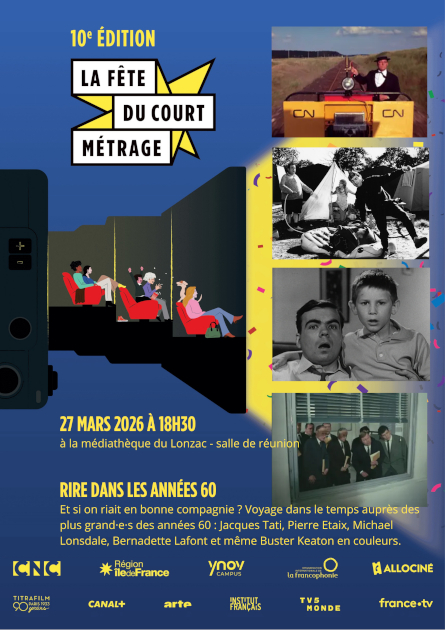 Médiathèque 10 édition la fête du court métrage Rire dans les années 60 8 Rue Bernard Ballain Le Lonzac 2026-03-27