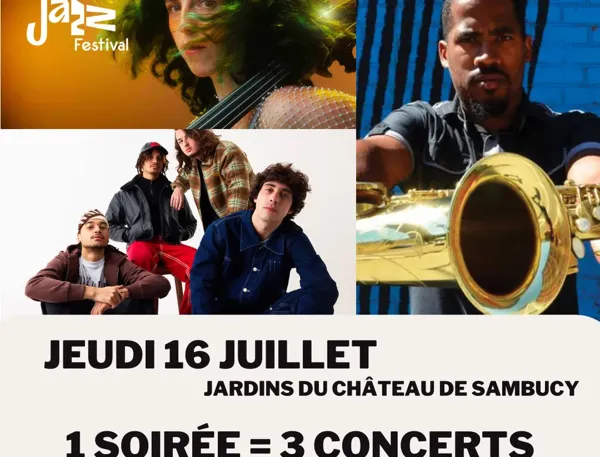 MILLAU JAZZ FESTIVAL | Soirée du Jeudi 16 juillet | 19H00 | 1 Soirée = 3 Concerts Louise Knobil Trio (19h) + AMG (21h) + James Brandon Lewis Quartet (22h30)  Millau