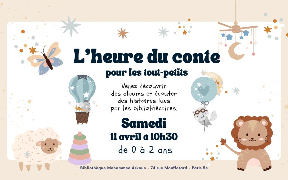 Mini Heure du conte Bibliothèque Mohammed Arkoun Paris