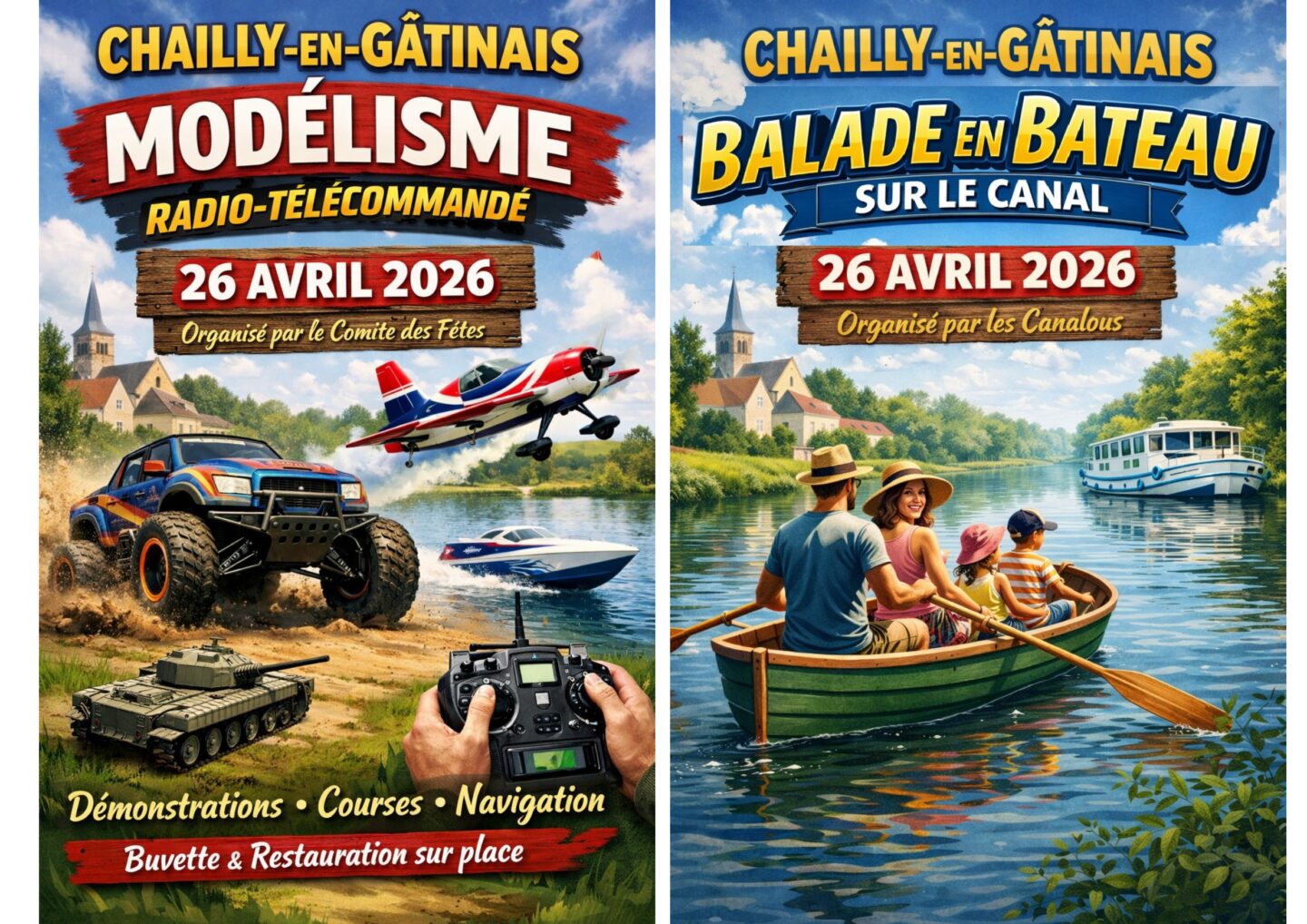 Modélisme radio commandé et balade en bateau