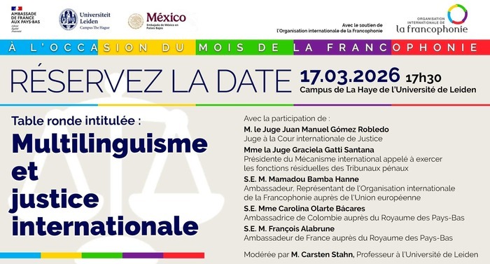 Multilinguisme et justice internationale Université de Leiden