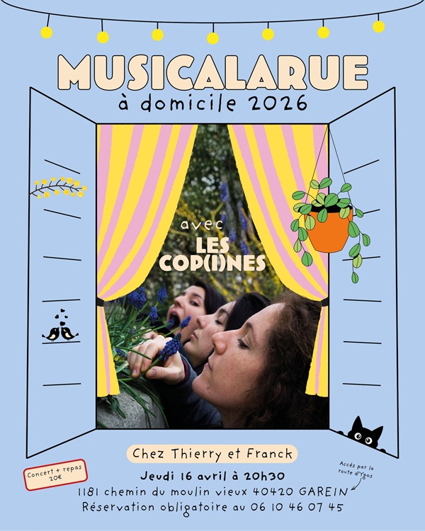 Musicalarue à Domicile avec LES COP(I)NES Chez Thierry et Franck Garein 2026-04-16