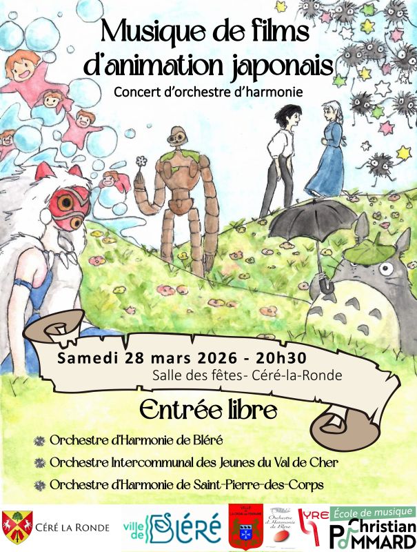 Musique de films d'animation japonais  Céré-la-Ronde 2026-03-28