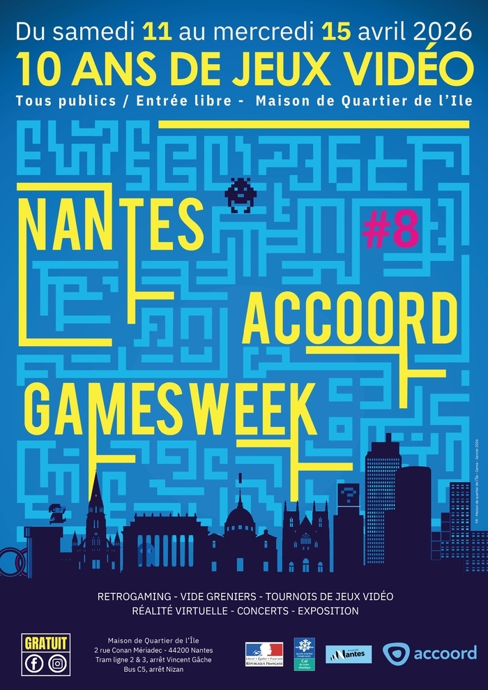 Nantes Accoord Games Week 2026 Maison de quartier de l'Ile - ACCOORD Nantes