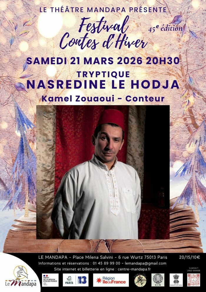 Nasredine le hodja - Trois contes orientaux Théâtre Mandapa Paris