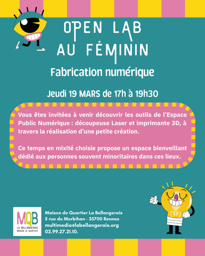 OPEN LAB AU FÉMININ Maison de quartier La Bellangerais Rennes