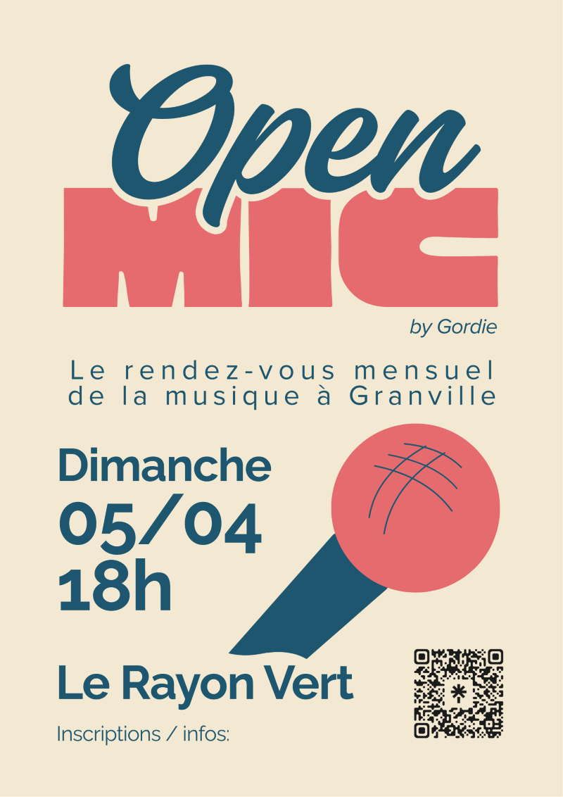 Open mic by gordie scène ouverte 122 Rue de la Plage Saint-Pair-sur-Mer 2026-04-05