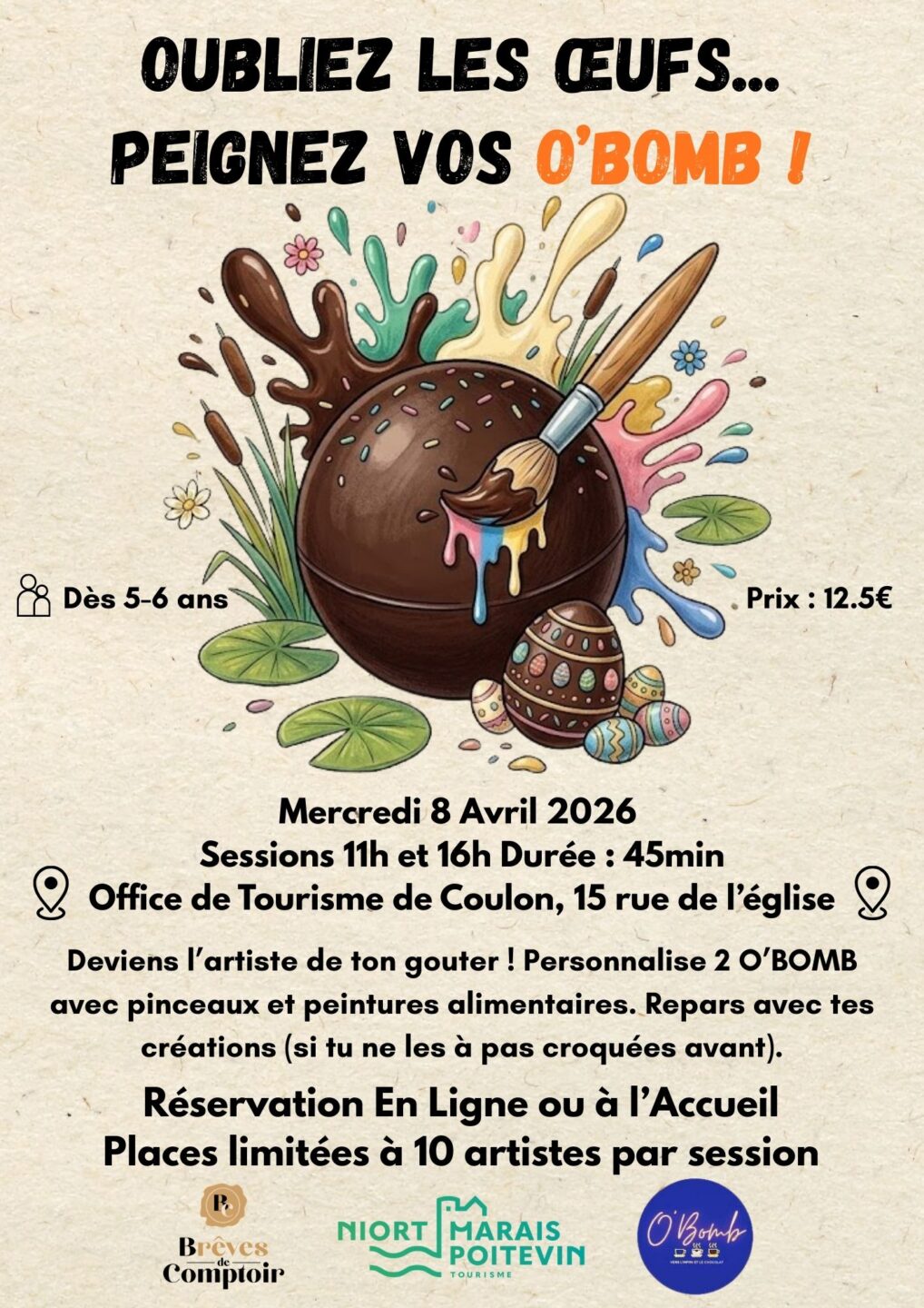 Oubliez les oeufs... Peignez vos o Bomb ! 15 Rue de l'Église Coulon 2026-04-08