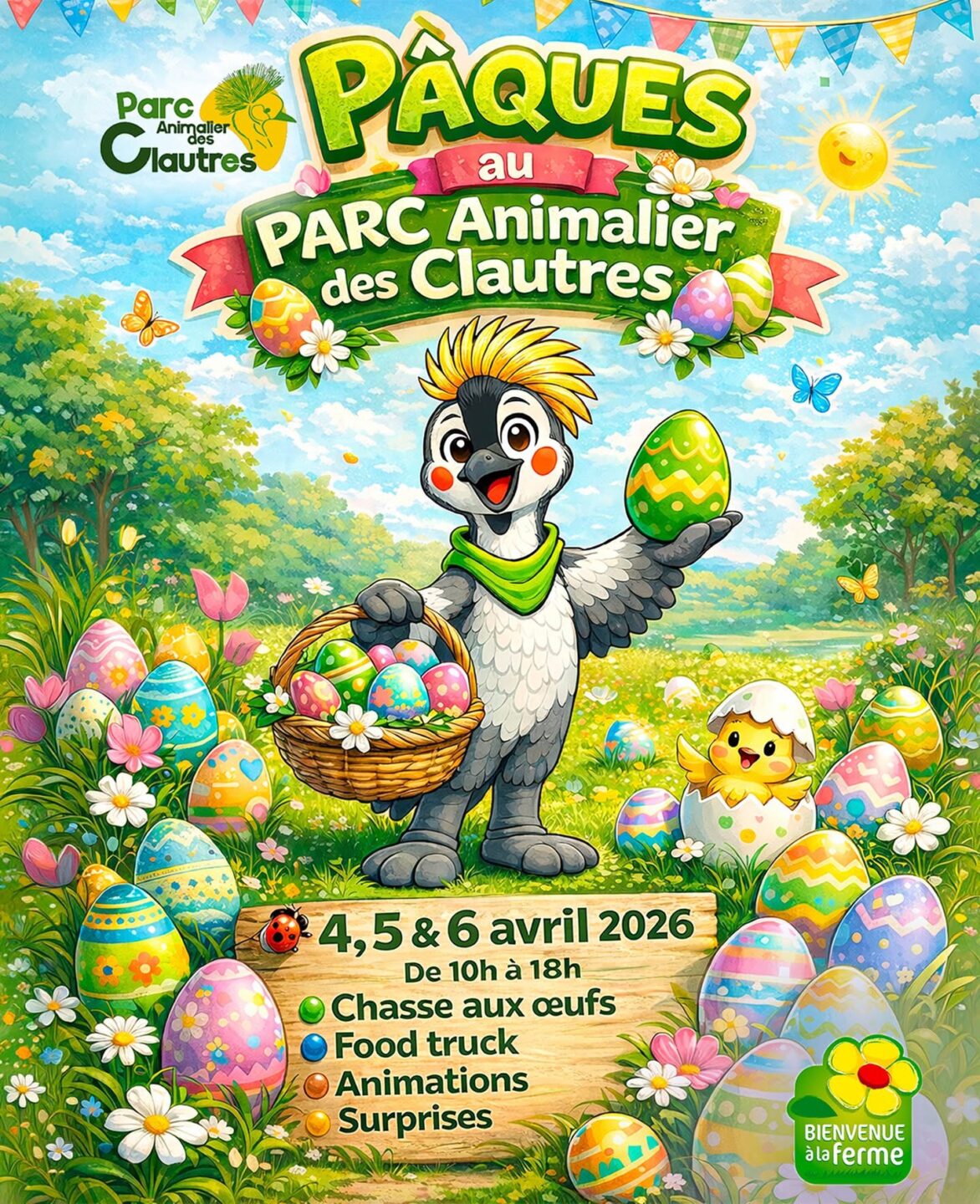 Pâques au parc animalier des Clautres Parc Animalier des Clautres Bord-Saint-Georges 2026-04-04