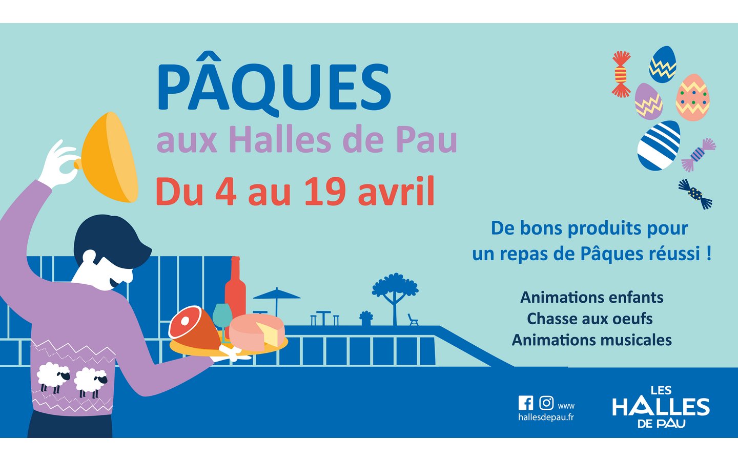 Pâques aux Halles 8 rue Carnot Pau 2026-04-04