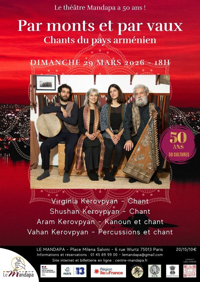 Par monts et par vaux - Chants du pays arménien Théâtre Mandapa Paris