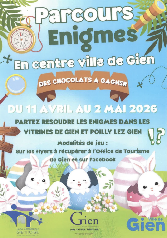 Parcours Énigmes Pâques Place Jean Jaurès Gien 2026-04-11