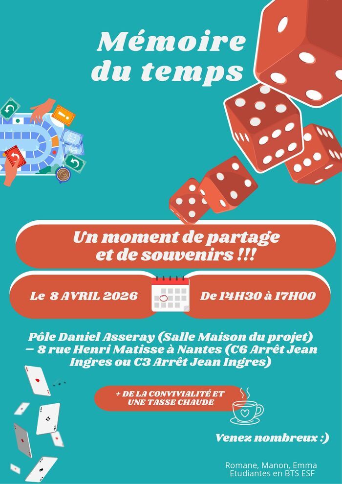 Partager un jeu sur "nos mémoires et nos souvenirs" Pôle Daniel Asseray