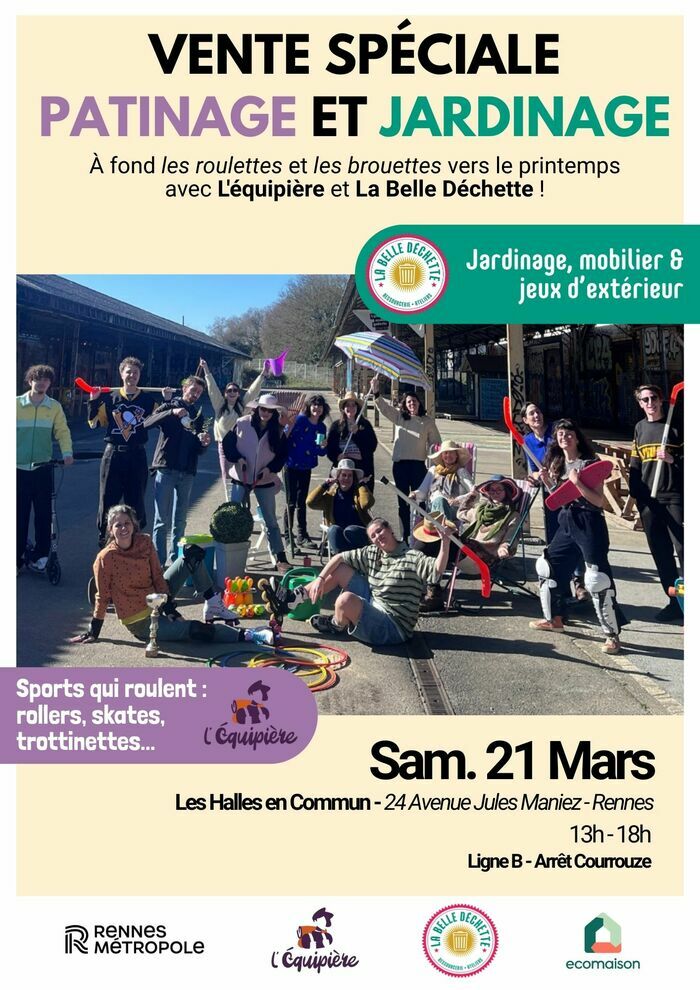 Patinage & Jardinage : une vente spéciale pour célébrer le printemps Les Halles en Commun Rennes