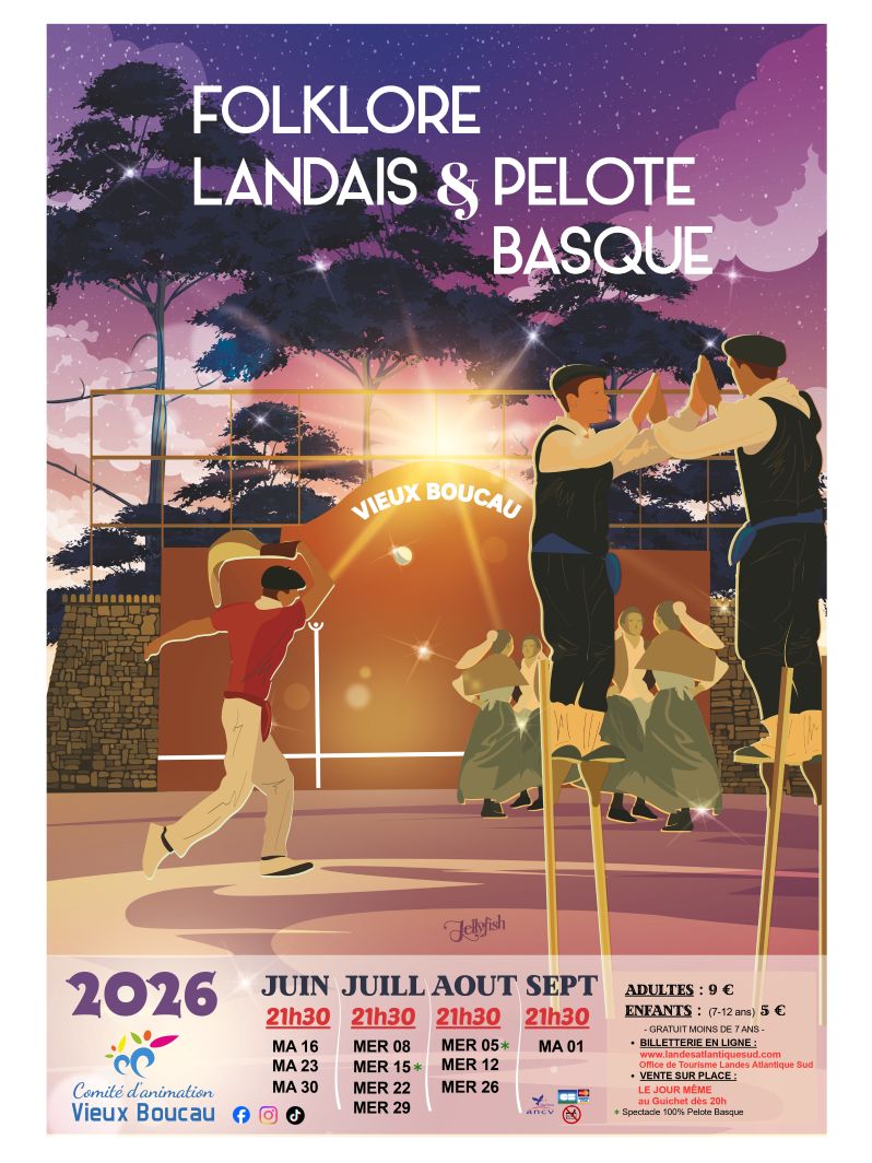Pelote Basque et Folklore landais Fronton Vieux-Boucau-les-Bains 2026-08-12