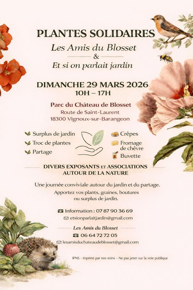 Plantes solidaires 2 Rue Jean Graczyk Vignoux-sur-Barangeon 2026-03-29