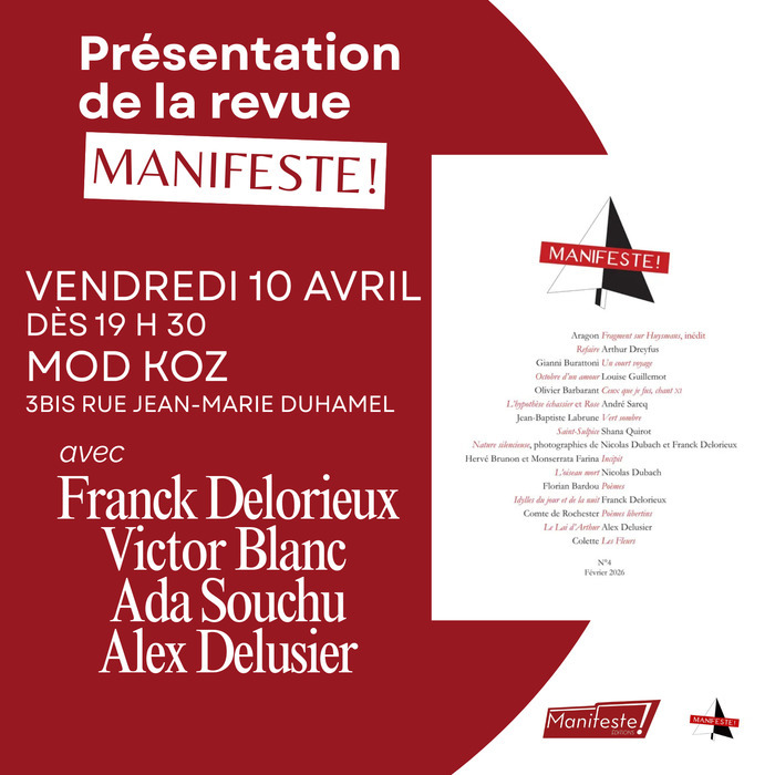 Présentation de la revue Manifeste ! Mod Koz Rennes