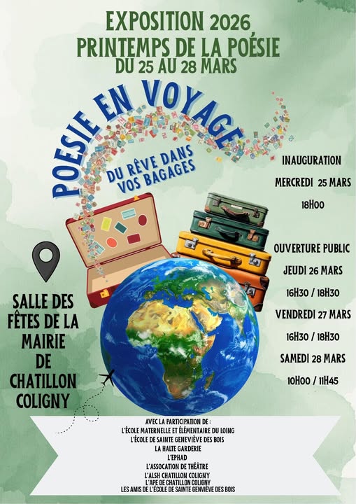 Printemps de la poésie Poésie en voyages  Châtillon-Coligny 2026-03-26