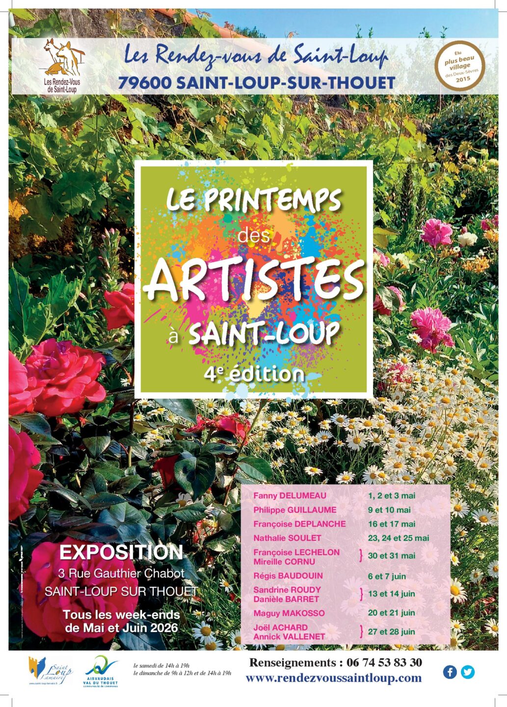 Printemps des artistes 3 Rue Gauthier Chabot Saint-Loup-Lamairé 2026-05-16
