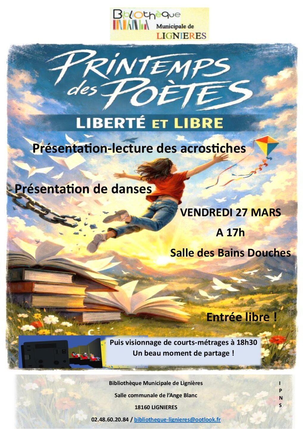 Printemps des poètes Chemin de l'Ange Blanc Lignières 2026-03-27