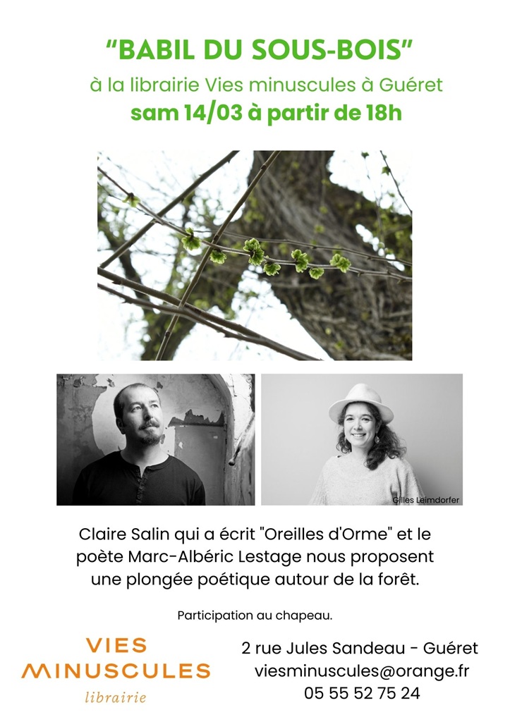 Printemps des Poètes soirée poétique autour de la forêt Rue Jules Sandeau Guéret 2026-03-14